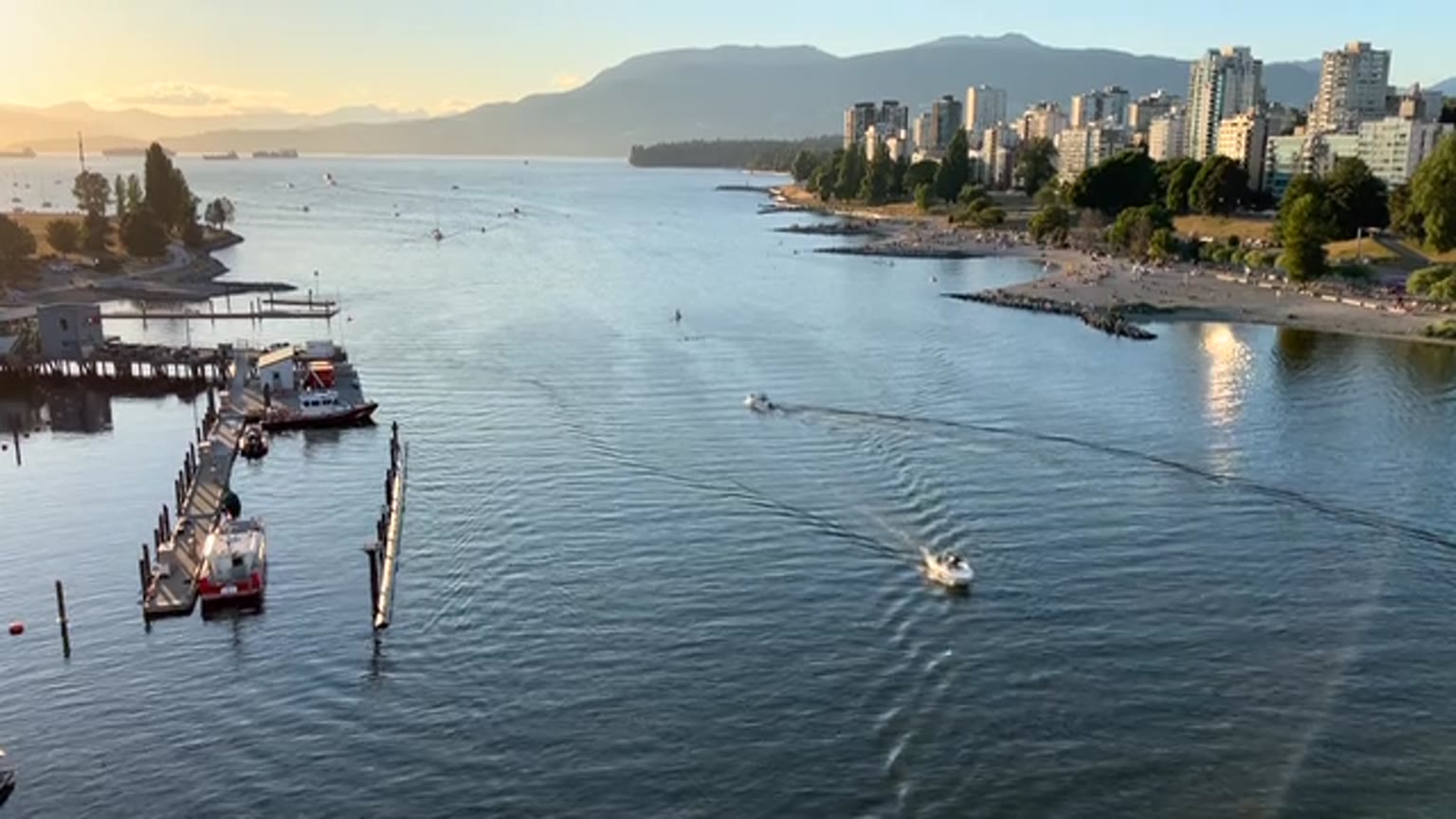 Vancouver skyline with the Coast Mountains