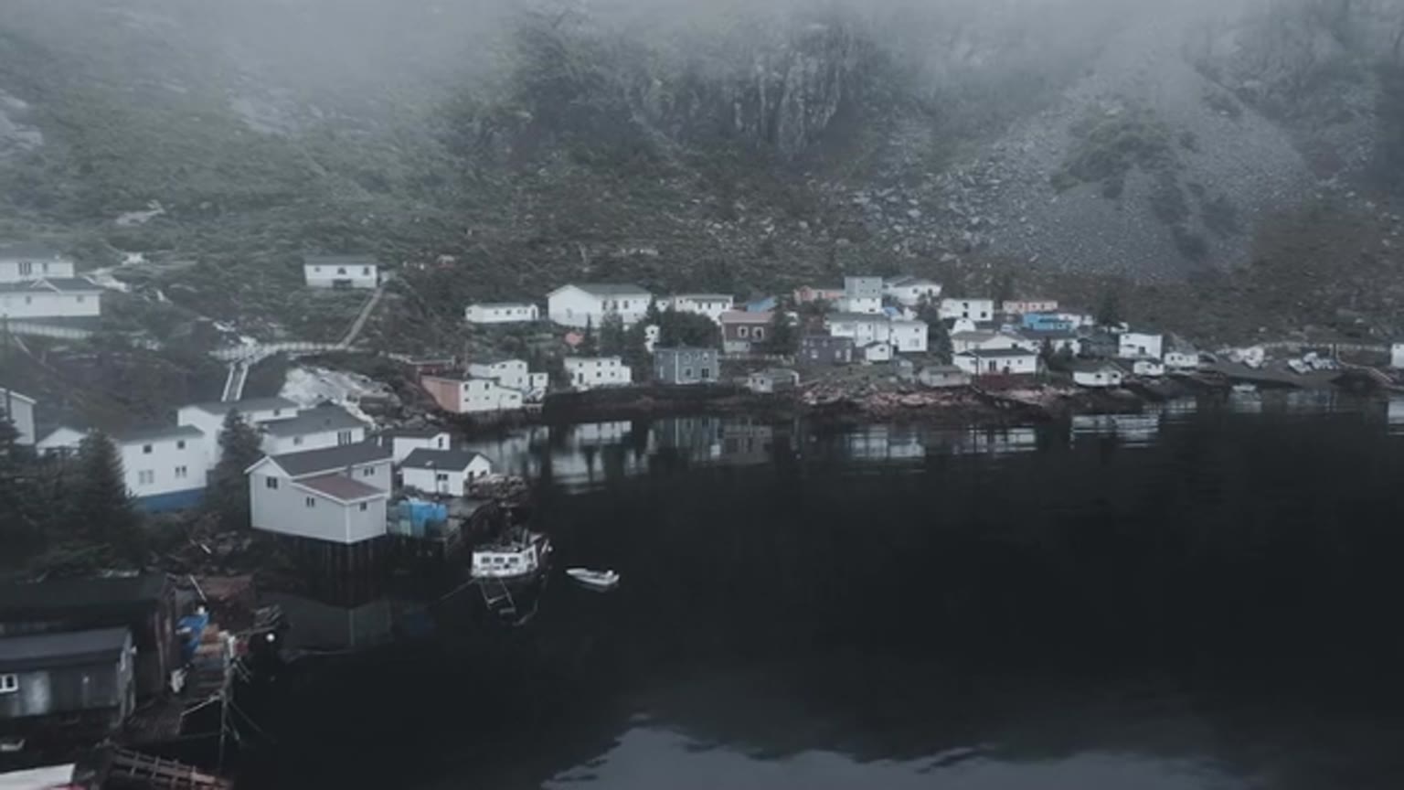 Newfoundland coastal fishing village